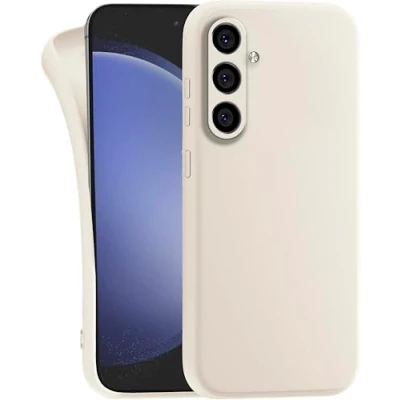 Abbildung von MyGadget Hülle kompatibel mit Samsung Galaxy S24 Plus robuste Handyhülle TPU Case Slim Silikonhülle Back Cover Kratzfest Schutzhülle Matt Beige