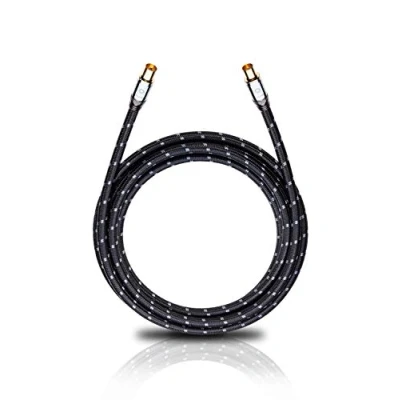 Abbildung von Oehlbach XXL Transmission Ultra High End HPOCC Antennenkabel für TV und Radio, Koaxialstecker m/w, DVB T2, HDTV, 4k &amp; HD 5,10m schwarz/grau