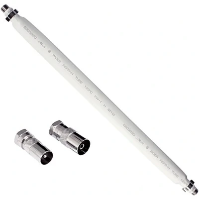 Abbildung von Poppstar SAT Fensterdurchführung Kabel flach Kabel, (31.5 cm), 31,5cm Durchführung 2mm ultra flach, Kupplungen 2x F Stecker, weiß