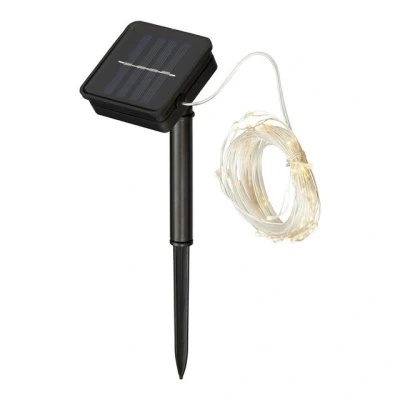 Abbildung von CEPEWA LED Lichterkette, 50 flammig, Kupferdraht SOLAR, LED, 5,9 m