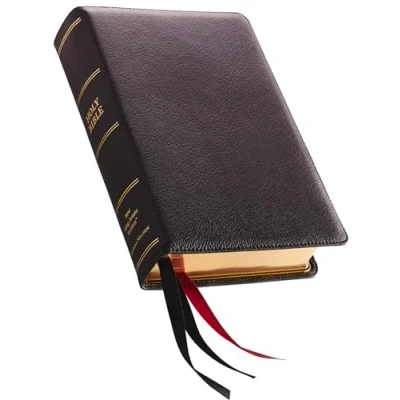 Abbildung von NKJV, Single Column Reference Bible, Premium Goatskin Leather, Black, Premier Collection, Comfort Print: Holy New King James Version
