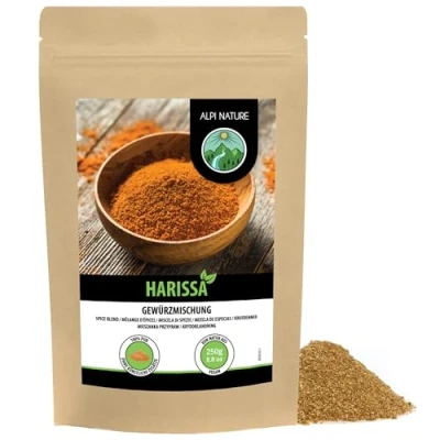 Abbildung von Harissa Gewürzmischung (250g), Gewürz, Afrikanische 100% natürlich, Gewürzzubereitung Harissa, ohne künstliche Zusätze
