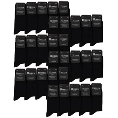 Abbildung von OCCULTO Businesssocken Herren Schwarze Socken 10 30er Pack (Modell: Hermann) (30 Paar)