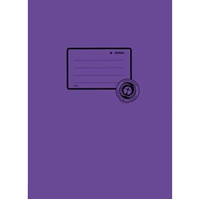 Abbildung von HERMA 5536 Heftumschlag A4 Papier Violett Lila, Hefthülle mit Beschriftungsfeld aus extrem kräftigen &amp; satten Farben, Heftschoner für Schulhefte, farbig