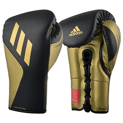 Abbildung von adidas Herren Tilt 350 Boxhandschuhe, Schwarz/Gold, 12 oz EU