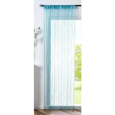 Abbildung von Gardinenbox Fadengardine »Shanghai« HxB 230x100 cm Türkis Lurex mit Tunneldurchzug Schimmernd Vielseitig Modern Praktisch 20305N