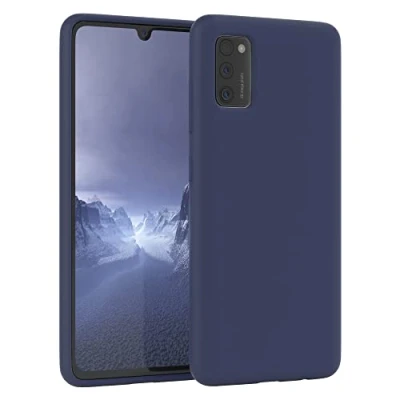 Abbildung von EAZY CASE Premium Silikon Handyhülle kompatibel mit Samsung Galaxy A41, Slimcover Kameraschutz und Innenfutter, Silikonhülle, Schutzhülle, Bumper, Handy Case, Hülle, Softcase, Nacht Blau