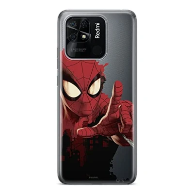 Abbildung von ERT GROUP Handyhülle für Xiaomi REDMI 10C Original und offiziell Lizenziertes Marvel Muster Spider Man 006 optimal an die Form des Handy angepasst, teilweise transparent