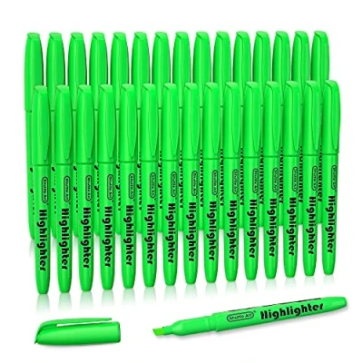 Abbildung von Shuttle Art Textmarker, 30 Grün, schnell trocknender, ungiftiger, fluoreszierender Marker mit leuchtenden Farben und Meißelspitze, geeignet für Erwachsene Kinder, ideal Zuhause