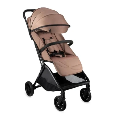Abbildung von MoMi Kinderbuggy ANDREA mit automatischem Faltsystem, bis 22 kg Körpergewicht, 5 Punkt Sicherheitsgurt, Getränkehalter, Einkaufskorb, Wickelrucksack, Insekten und Regenschutz, Zwillingsfunktion