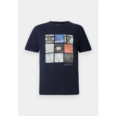 Abbildung von TOM Tailor Denim Tshirt print, Herren, Größe: Small, Sky captain blue