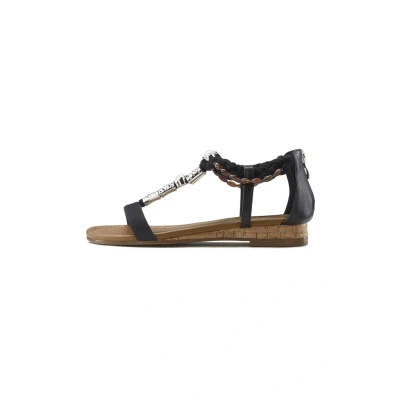 Abbildung von Lascana Vegan Riemensandalette, Damen, Größe: 36, Schwarz Schuhe