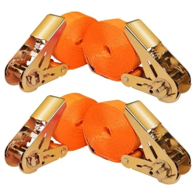 Abbildung von 4 Stück Spanngurte mit Ratsche 2m, 1000 kg Zurrgurte TÜV G/S zertifizierte Ratschengurte DIN EN 12195 2 KODIAK STRAPS