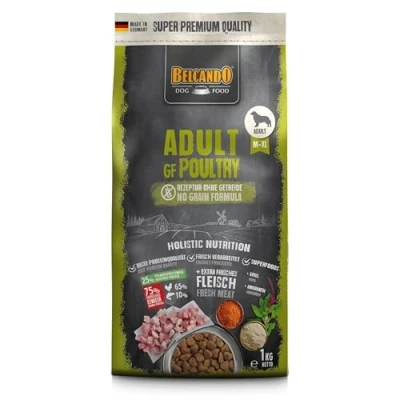 Abbildung von Belcando Adult GF Poultry [1 kg] getreidefreies Hundefutter Trockenfutter ohne Getreide Alleinfuttermittel für ausgewachsene Hunde ab 1 Jahr