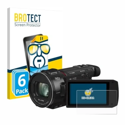 Abbildung von BROTECT (6 Stück Schutzfolie für Panasonic HC VXF11 Displayschutz Folie Ultra Klar