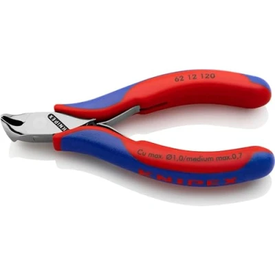 Abbildung von Knipex 62 12 120, Vornschneider, Stahl, Kunststoff, Blau, Rot, 120 mm, 93 g