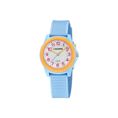 Abbildung von Calypso Junior Collection Kinderuhr mit Beleuchtung Ziffernblatt K5823 Hellblau/Gelb K5823/3