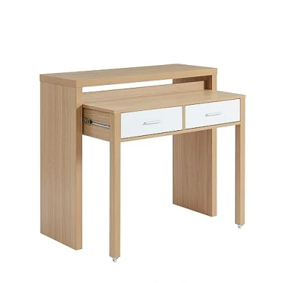 Abbildung von BAÏTA Schreibtisch Studio, Holz, Holzdekor und Weiß, L98,5cm