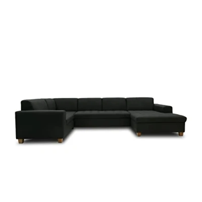 Abbildung von DOMO. collection Wohnlandschaft Sugar, Sofa, Couch, Polstergarnitur, Moderne U Form, 162 x 333 199 cm, anthrazit
