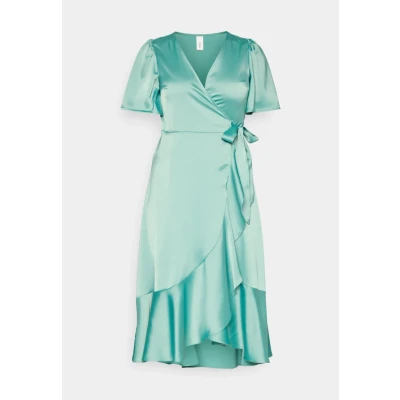 Abbildung von YAS Yasthea MIDI WRAP Dress Cocktailkleid/festliches Kleid, Damen, Größe: Medium, Green