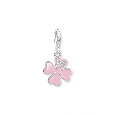 Abbildung von THOMAS SABO Charm Einhänger Kleeblatt Silber, 2022 041 9, mit Zirkonia (synth)