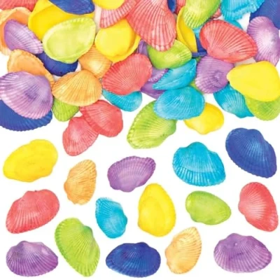 Abbildung von Baker Ross FE481 Regenbogen Bastel Muscheln 150 Stück, für Kinder zum Basteln, Bastelmaterial