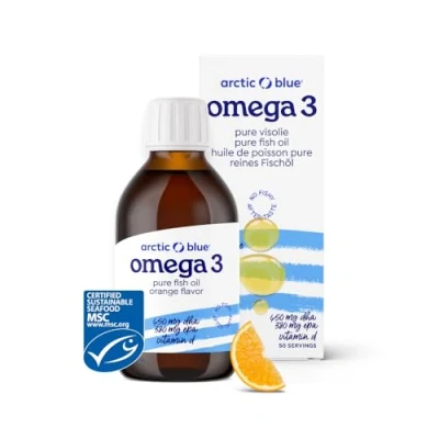 Abbildung von Arctic Blue Omega 3 DHA und EPA Fischöl mit Vitamin D3 250 ml