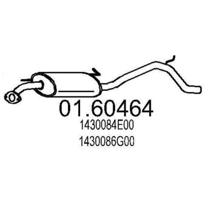 Abbildung von MTS 01.60464 Endschalldämpfer 1170 SUZUKI: Wagon R+ II Schrägheck, IGNIS 2