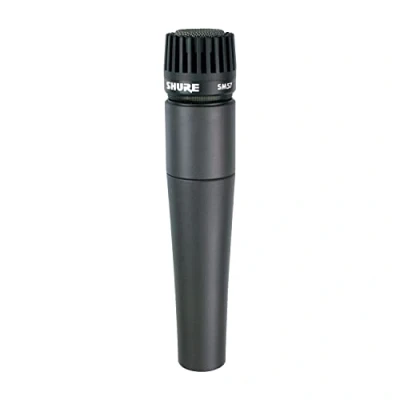 Abbildung von Shure SM57 Dynamisches Instrumentenmikrofon mit Nierencharakteristik, pneumatischer Schockhalterung, A25D Mikrofonklammer, Aufbewahrungstasche, 3 poligem XLR Anschluss, ohne Kabel (SM57 LCE)