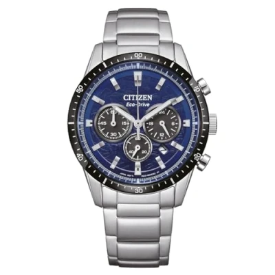 Abbildung von Citizen CA4624 56L Eco Drive Chronograph Herrenuhr Stahl/Blau