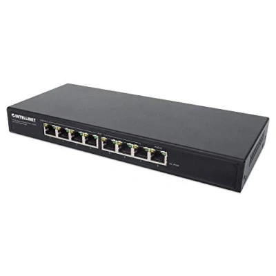 Abbildung von Intellinet Switch PoE+ Gigabit Ethernet a 8 Porte Con passthrough PoE Nero