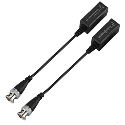 Abbildung von Zerone 1 Paar HD CVI/AHD / TVI Passiver Transceiver Adapter Sender Video Balun CCTV UTP BNC Cat5