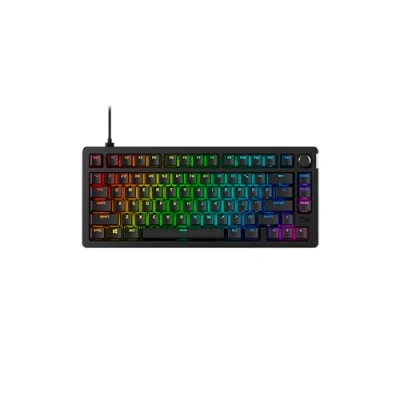 Abbildung von HyperX Alloy Rise 75 Mechanische Gaming Tastatur, Netzwerk Switches, Hot Swap, 75% Format, austauschbares magnetisches Gehäuse, Schwarz (QWERTY)