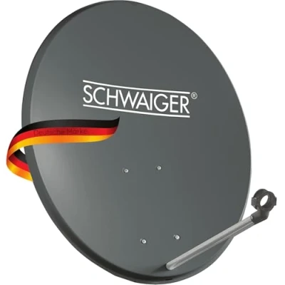 Abbildung von SCHWAIGER 135 Satellitenschüssel SAT Antenne Satelliten Anlage Offset LNB Tragarm Masthalterung Schüssel Stahl 55 x 62 cm anthrazit