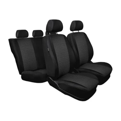 Abbildung von Mossa Maßgeschneiderte Sitzbezüge Auto kompatibel mit Renault Clio III Grandtour, Hatchback (2005 2012) Autositzbezüge Schonbezüge für Autositze Practic