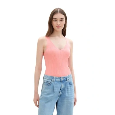 Abbildung von TOM TAILOR Denim Damen Basic Strick Top mit Struktur, shell pink, S