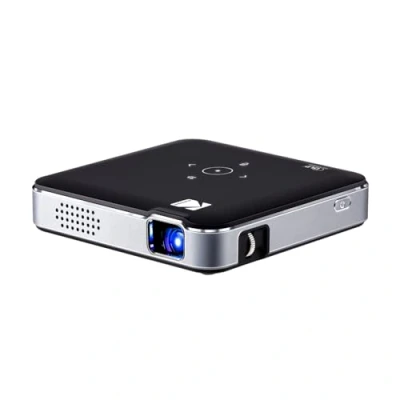 Abbildung von KODAK Luma 150 Ultra Mini Pico Projektor im Taschenformat Schwarz, eingebauter Akku und Lautsprecher, 1080P Unterstützung, tragbarer kabelloser LED DLP Reiseprojektor für Filme Videos