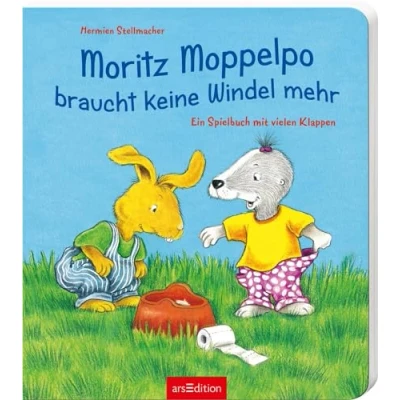 Abbildung von Moritz Moppelpo braucht keine Windel mehr: Ein Spielbuch mit vielen Klappen Das beliebteste Pappbilderbuch zum Thema Sauberwerden für Kinder ab 24 Monaten