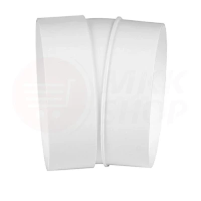Abbildung von MKK Rundrohr Bogen 15 Grad Lüftungsrohr Ø 100 mm Abluft Zuluft Rohr Kanal PVC Verbinder