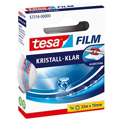 Abbildung von tesa Klebefilm 15 mm x 33 m kristall klar