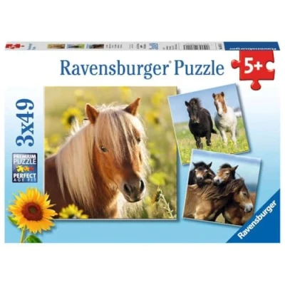 Abbildung von Ravensburger Adorable Horses 3x49 Pcs