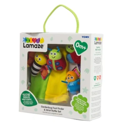 Abbildung von LAMAZE Gardenbug Wrist Baby Rattle Toy Gift Set, Cute Foot Finder with Sensory Stimulation, Suitable for Boys &amp; Girls From 0 6 Months, Styles May Vary LC27634