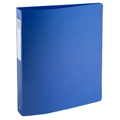 Abbildung von Exacompta 51142E 12er Pack Ringbücher BeeBlue Recycling Kunststoff 4 O Ring Mechanik DIN A4 Füllhöhe 30 mm Rücken 40 Marineblau Ringhefter Hefter ideal für Büro und Schule