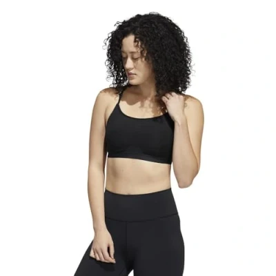 Abbildung von adidas Women&#039;s Aeroreact Training Light Support Bra Sport BH, Black, L C D