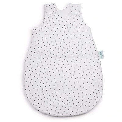 Abbildung von pic Bear Premium Babyschlafsack aus Jersey Baumwolle Atmungsaktiv, Mitwachsend und für Ganzjahres Nutzung mit verstellbaren Größen 62/68 Punkte anthrazit