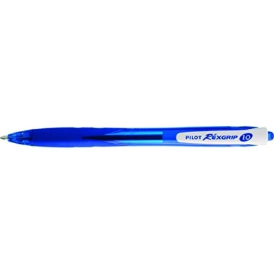 Abbildung von Pilot Kugelschreiber Rexgrip M 0,4 mm Blau Mit Drucknopf 10 Stück