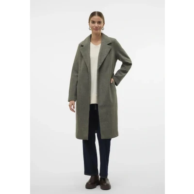 Abbildung von Vero Moda Vmfortuneaya LONG Klassischer Mantel, Damen, Größe: XS, Peat