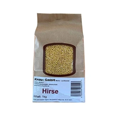 Abbildung von Hirse gelb 1kg Hirsekörner ganzes Korn Getreide Backen Kochen