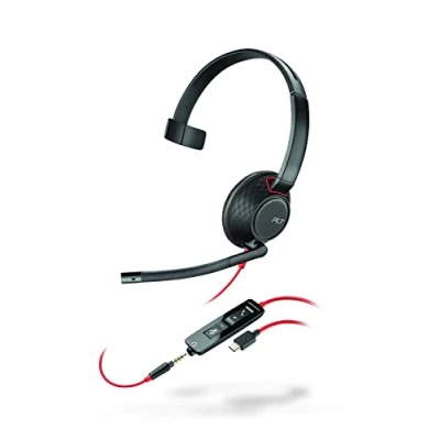 Abbildung von Poly Plantronics Blackwire 5210 Headset, Mono, USB C und 3,5mm Klinke, Unified Communication optimiert