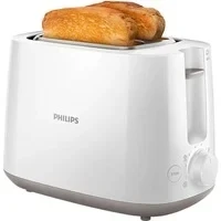Abbildung von Philips Toaster HD2581/00, 2 kurze Schlitze, 830 W, integrierter Brötchenaufsatz, weiss